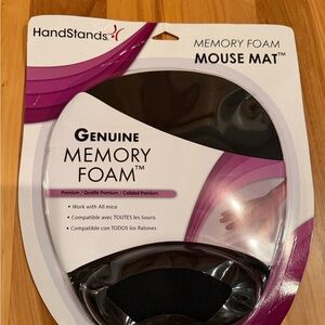 HandStands Black Memory Foam Mouse Mat